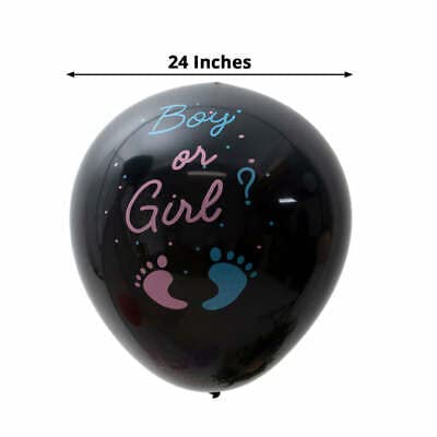 Giant Black Balloon for Baby Shower Showstopper Surprise | Balloon Bursting Fun | Pop in Style | 24inch Size | 1pc.