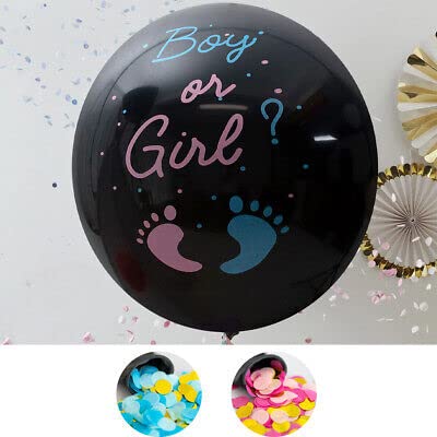 Giant Black Balloon for Baby Shower Showstopper Surprise | Balloon Bursting Fun | Pop in Style | 24inch Size | 1pc.
