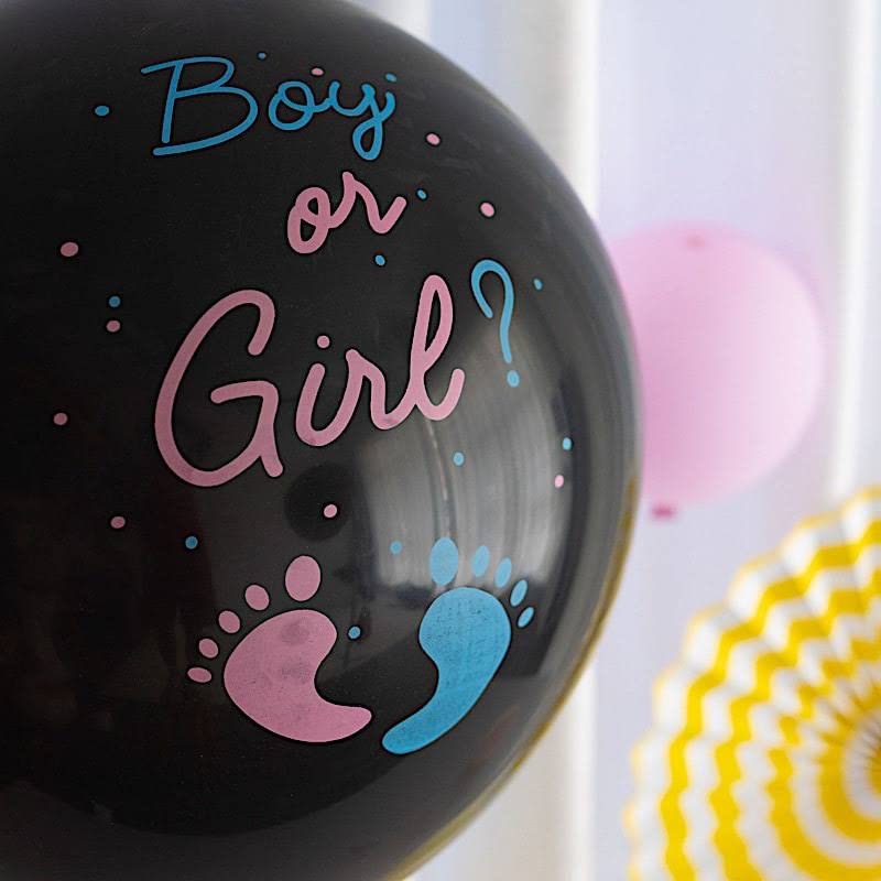 Giant Black Balloon for Baby Shower Showstopper Surprise | Balloon Bursting Fun | Pop in Style | 24inch Size | 1pc.