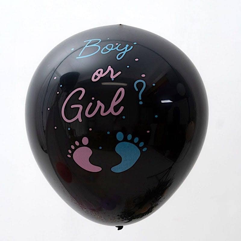 Giant Black Balloon for Baby Shower Showstopper Surprise | Balloon Bursting Fun | Pop in Style | 24inch Size | 1pc.