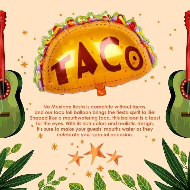 Mexican Theme Baby Shower Title Phrase Taco Bout a Baby Text Foil Balloons for Pregnancy Announcement/Baby Shower Party Decoration