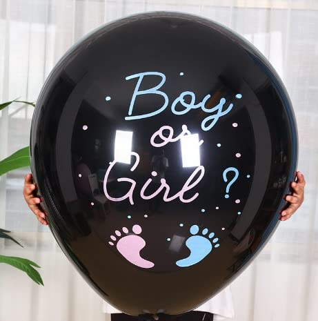 Giant Black Balloon for Baby Shower Showstopper Surprise | Balloon Bursting Fun | Pop in Style | 24inch Size | 1pc.