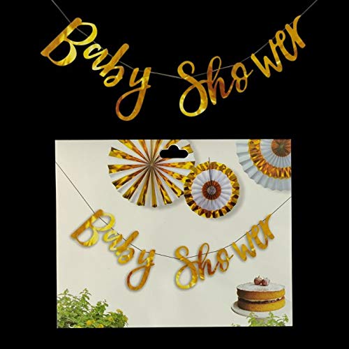 Baby Shower Banner Gold 3feet