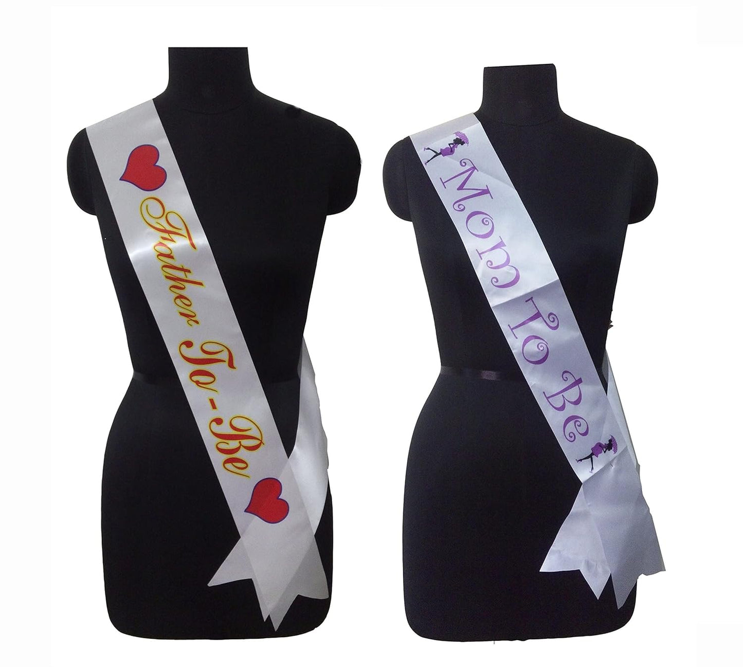 Mom Dad to Be Baby Shower Sashes Combo